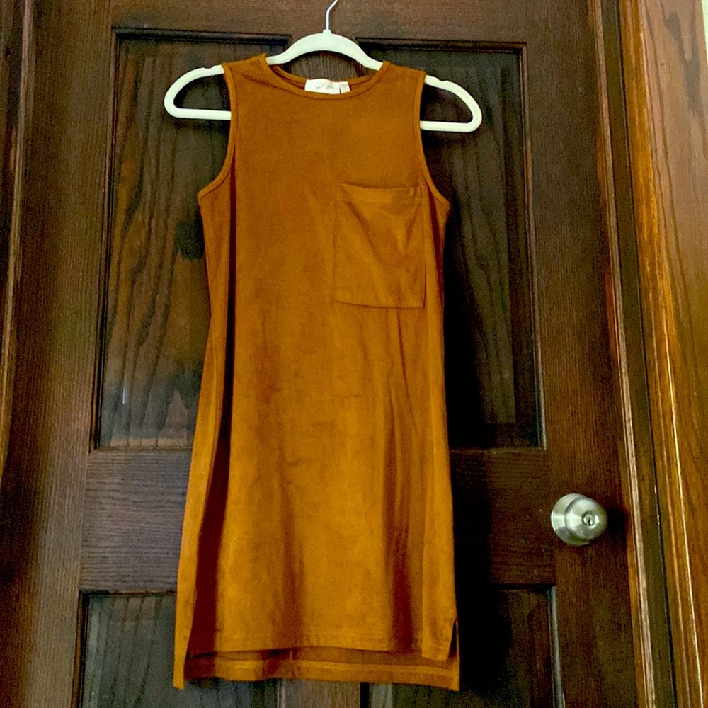 Faux Suede Dress